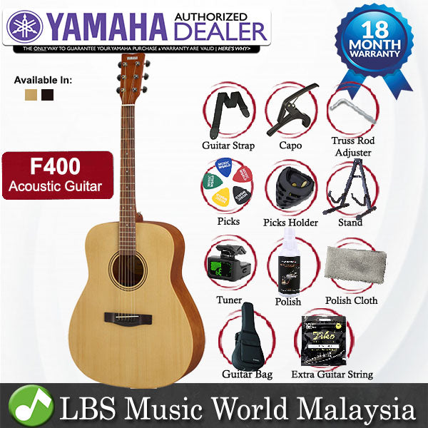 Yamaha F400 Traditional Western Body Acoustic Guitar with Bag - (F 400)
