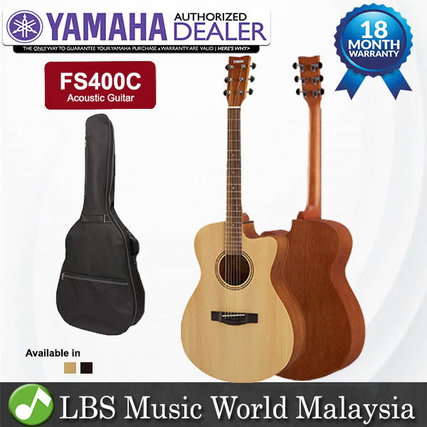 Yamaha FS400C Cutaway Acoustic Guitar with Gig Bag (FS400 C)