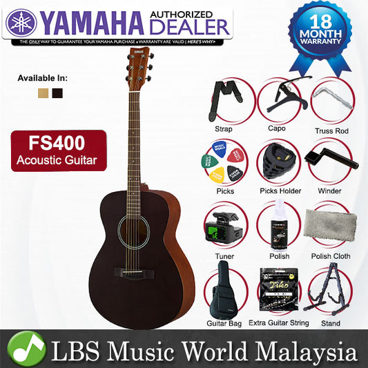 Yamaha FS400 Concert Acoustic Guitar With Gig Bag (FS 400)