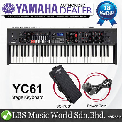 Yamaha YC61 61 Key Stage Keyboard with SC-YC61 Original Padded Bag