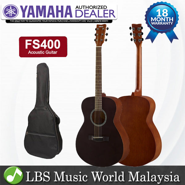 Yamaha FS400 Concert Acoustic Guitar With Gig Bag (FS 400)