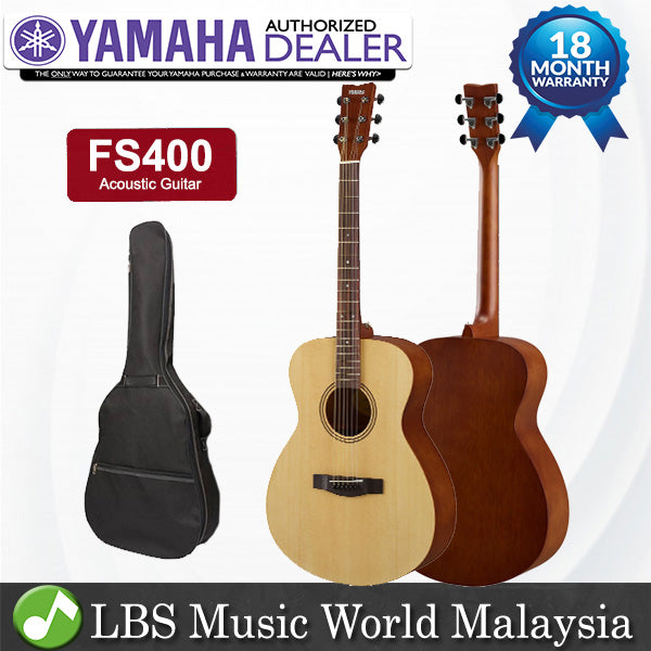 Yamaha FS400 Concert Acoustic Guitar With Gig Bag (FS 400)