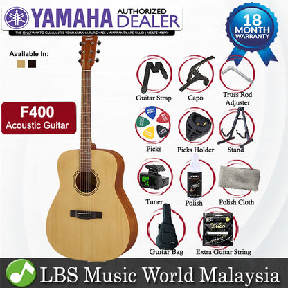 Yamaha F400 Traditional Western Body Acoustic Guitar with Bag - (F 400)