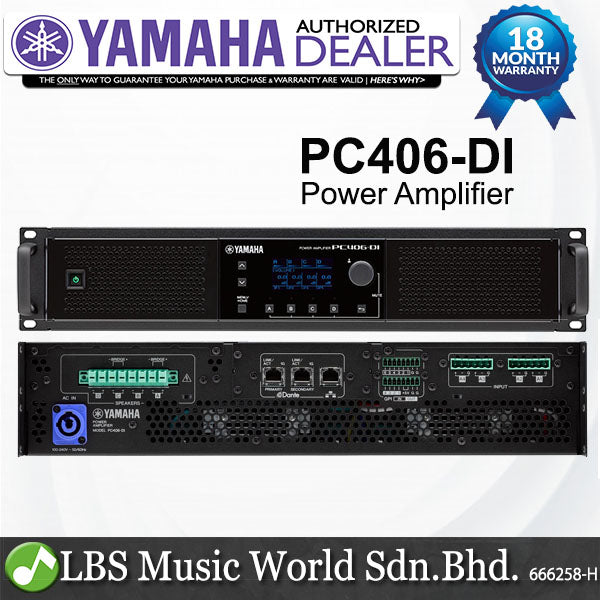 Yamaha PC406-DI 4 x 600W Power Amplifier Speaker Processor Amp with Hi-Z (PC406DI PC406 DI)