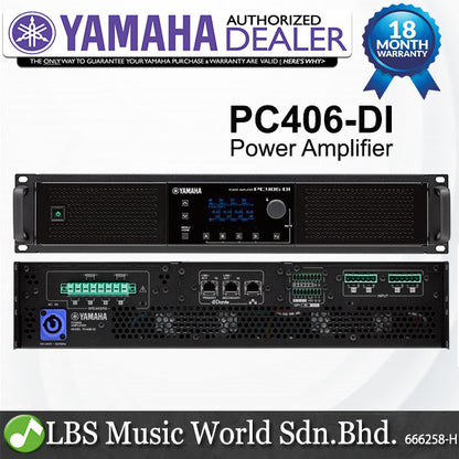 Yamaha PC406-DI 4 x 600W Power Amplifier Speaker Processor Amp with Hi-Z (PC406DI PC406 DI)