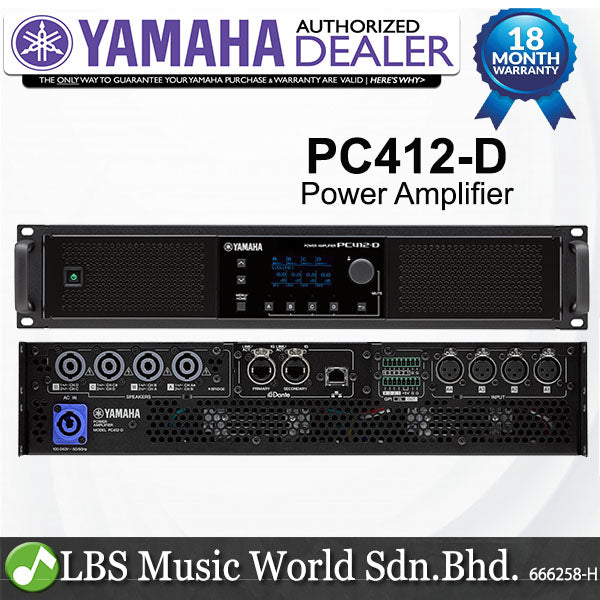 Yamaha PC412-D 4 x 1200W Power Amplifier Speaker Processor Amp (PC412D)