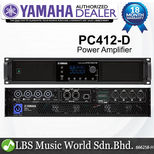 Yamaha PC412-D 4 x 1200W Power Amplifier Speaker Processor Amp (PC412D)