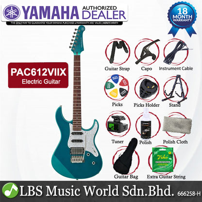 Yamaha PAC612VIIX Pacifica Electric Guitar With HSS Pickup - Teal Green Metallic (PAC612 VIIX)