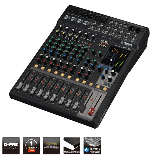 Yamaha MG12X 12 Channel Stereo Mixer with 24 Effect Programs (MG12 X)