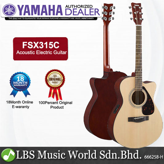 Yamaha FSX315C Concert Acoustic Electric Guitar with ART Pickup (FSX315 C)