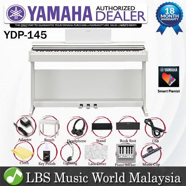 Yamaha YDP-145 Arius 88 Keys Digital Piano Complete Package (YDP145 YDP 145)