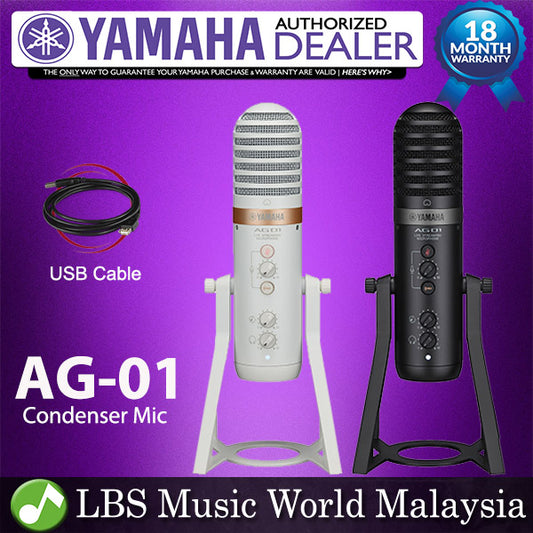 Yamaha AG01 Livestreaming USB Cardioid Condenser Microphone with Onboard DSP and Mic Stand (AG 01)