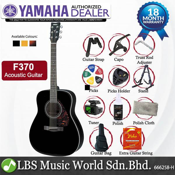 Yamaha F370 Dreadnought Acoustic Guitar With Rosewood Fingerboard (F 370)