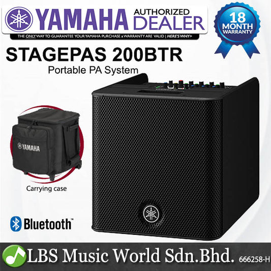 Yamaha Stagepas 200BTR 180 Watt Power Portable Speaker with Mixer and Bluetooth (200 BTR)