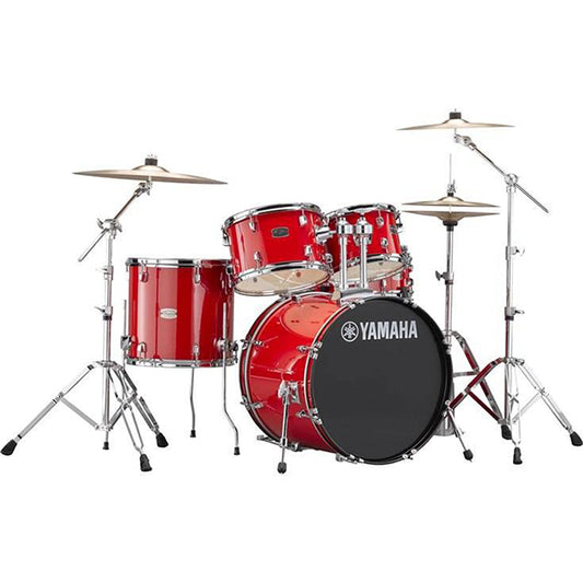 Yamaha Rydeen RDP2F5 5 Piece Acoustic Drum Set With Cymbal Package - Hot Red