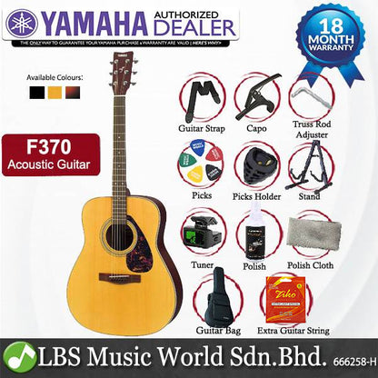Yamaha F370 Dreadnought Acoustic Guitar With Rosewood Fingerboard (F 370)