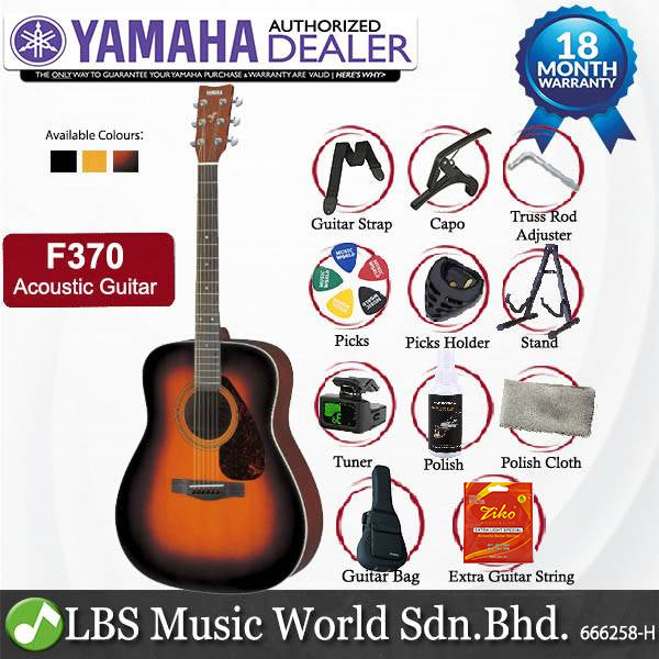 Yamaha F370 Dreadnought Acoustic Guitar With Rosewood Fingerboard (F 370)