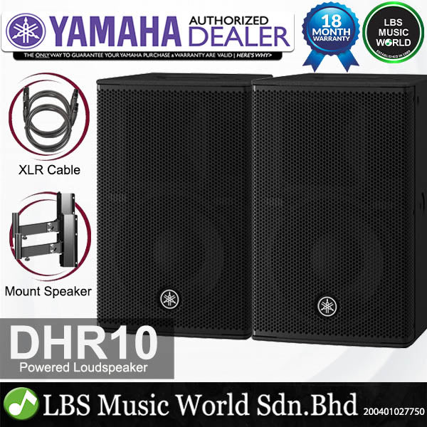 Yamaha DHR10 700W 10 Inch Powered Monitor Loudspeaker with 2 Way Speaker and Bass Reflex