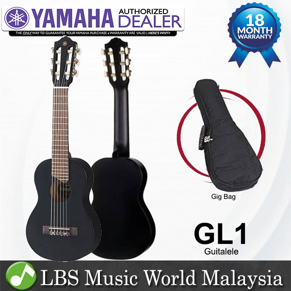 Yamaha GL1 Guitalele Nylon String Guitar Complete Package Black (GL1 BK)