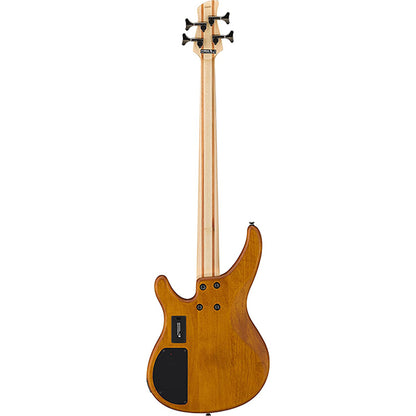 Yamaha TRBX604FM 4 String Active Electric Bass Guitar with Flamed Maple Top Matte Amber (TRBX604 FM)