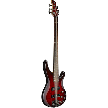 Yamaha TRBX605FM 5 String Electric Active Bass Guitar Flamed Maple Top Dark Red Burst (TRBX605 FM)