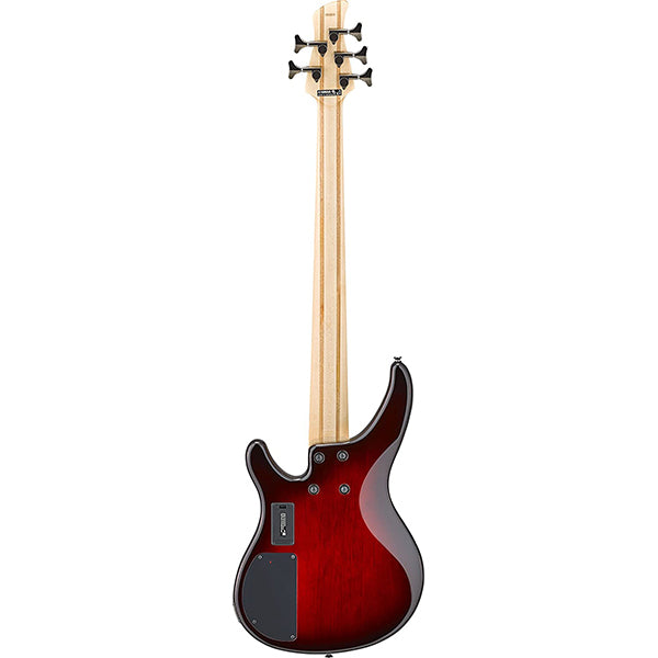 Yamaha TRBX605FM 5 String Electric Active Bass Guitar Flamed Maple Top Dark Red Burst (TRBX605 FM)