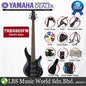 Yamaha TRBX605FM 5 String Electric Active Bass Guitar Flamed Maple Top Translucent Black (TRBX605 FM)