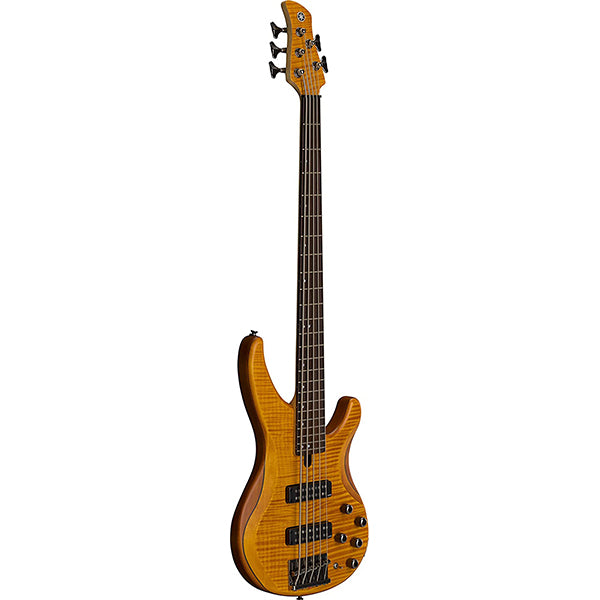 Yamaha TRBX605FM 5 String Electric Active Bass Guitar Flamed Maple Top Matte Amber (TRBX605 FM)