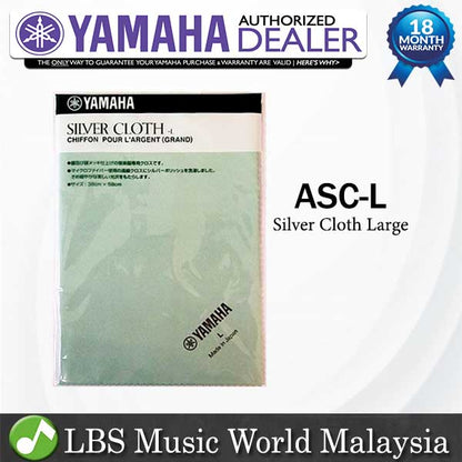 Yamaha ASC-L Silver Cloth For Silver Brass and Woodwind Instrument - Large (ASCL ASC L)