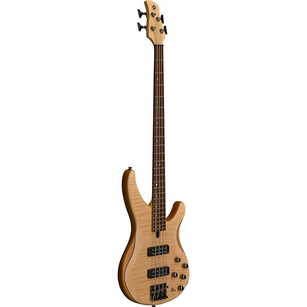 Yamaha TRBX604FM 4 String Active Electric Bass Guitar with Flamed Maple Top Natural Satin (TRBX604 FM)