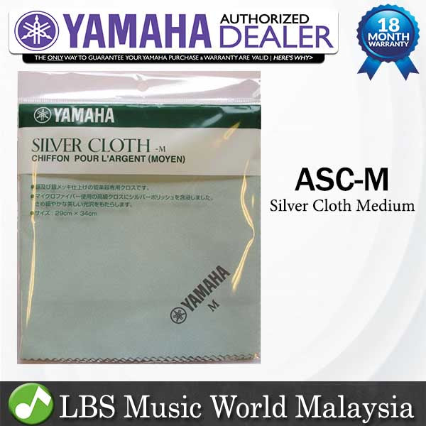 Yamaha Silver Cloth for Trombone Trumpet Flute Piccolo Euphonium Horn Tuba - Medium or Large