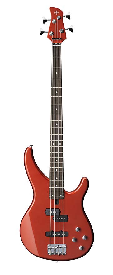 Yamaha TRBX204 4 String Basswood Electric Bass Guitar Bright Red Metallic (TRBX 204)