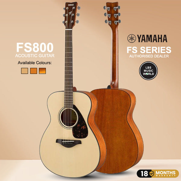 Yamaha FS800 40" Concert Solid Sitka Spruce Top Acoustic Guitar Natural (FS 800)