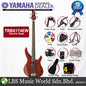 Yamaha TRBX174EW 4 String Flamed Mango Top SS Pickup Electric Bass Guitar Root Beer (TRBX174 EW)