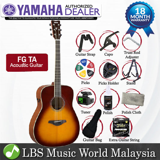 Yamaha FG-TA 41'' Concert Solid Spruce  Acoustic Electric Guitar With Pickup - Brown Sunburst (FGTA FG TA)