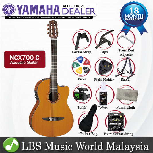 Yamaha NCX700C 39'' Cutaway Solid Western Red Cedar Acoustic Electric Guitar (NCX 700C)
