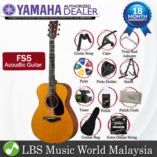 Yamaha Red Label FS5 40" Concert Solid Sitka Spruce Top Acoustic Guitar (FS 5)