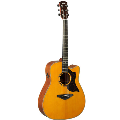 Yamaha A3M ARE 41 Inch Dreadnought Cutaway Solid Sitka Spruce Top Acoustic Electric Guitar - Vintage Natural
