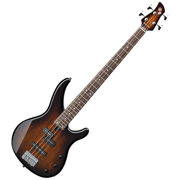 Yamaha TRBX174EW 4 String Flamed Mango Top SS Pickup Electric Bass Guitar Tobacco Brown Sunburst (TRBX174 EW)