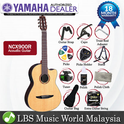 Yamaha NCX900R 39'' CG Cutaway Shape Solid Stika Spruce Acoustic Electric Guitar (NCX 6900R)