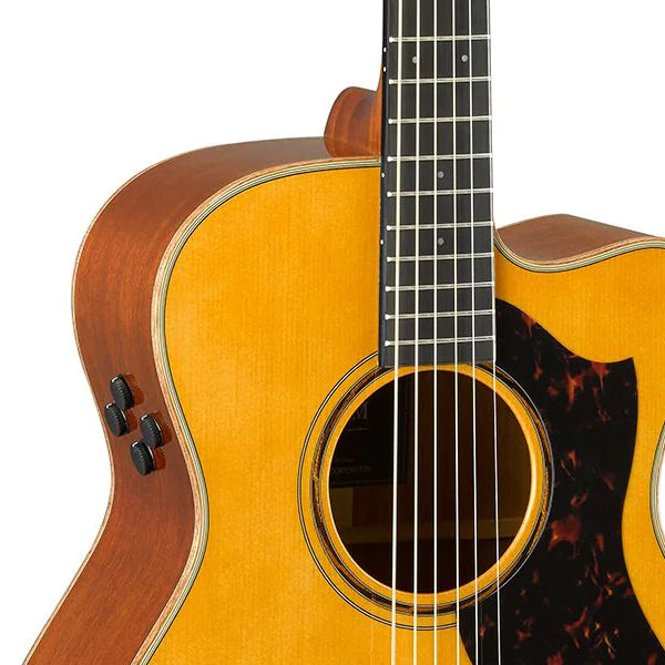Yamaha AC3M ARE 41 Inch Concert Cutaway Solid Sitka Spruce Top Acoustic Electric Guitar With Pickup - Vintage Natural