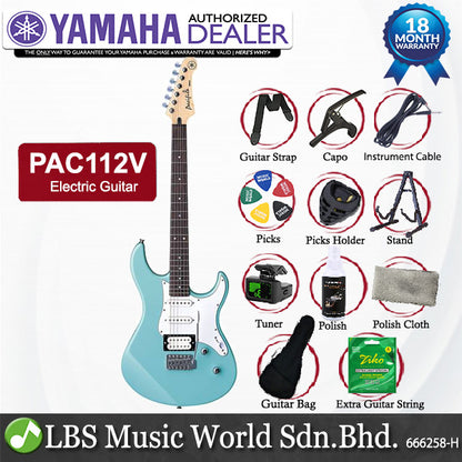 Yamaha PAC112V Alder SSH Pickup Electric Guitar Sonic Blue (PAC 112V)