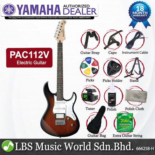 Yamaha PAC112V Alder SSH Pickup Electric Guitar Old Violin Sunburst (PAC 112V)