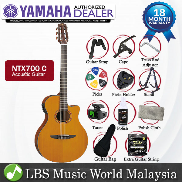[Discontinued] Yamaha NTX700C 40'' APX Solid Western Redcedar Acoustic Electric Guitar Natural (NTX 700C)
