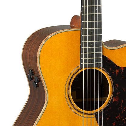 Yamaha AC3R ARE 41 Inch Concert Cutaway Solid Sitka Spruce Top Acoustic-Electric Guitar With Pickup - Vintage Natural