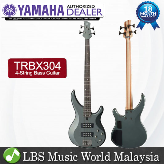 Yamaha TRBX304 4 String HH Pickup Mahogany Electric Bass Guitar - Mist Green (TRBX 304)