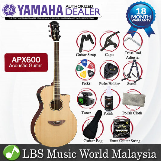 Yamaha APX600 40" Thin Line Spruce Top Acoustic Electric Guitar - Natural (APX 600)