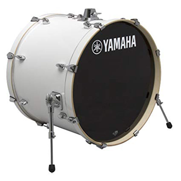 [Discontinued] Yamaha Stage Custom Birch 5 Piece Acoustic Drum Set Full Package with Double Pedal (Pure White)