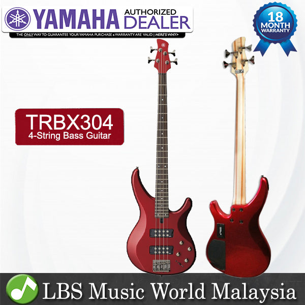 Yamaha TRBX304 4 String HH Pickup Mahogany Electric Bass Guitar - Mist Green (TRBX 304)