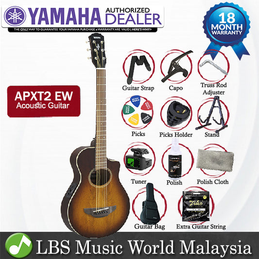 Yamaha APXT2EW 34" 3/4 Mango Wood Top Acoustic Electric Guitar With Pickup Brown Sunburst (APXT2 EW)